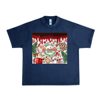 Navy christmas hot chocolate Urban Heavy Tee - MaliasSmallBusiness
