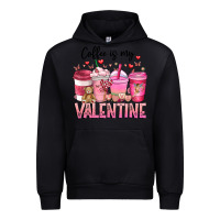 Black Coffee Is MY Valentine Urban Hoodie - CowhideDigitalArt