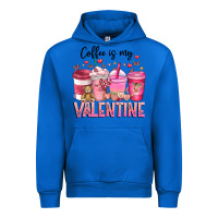 Cobalt Coffee Is MY Valentine Urban Hoodie - CowhideDigitalArt