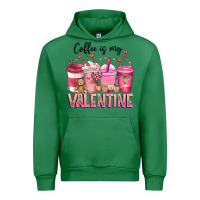 Emerald Coffee Is MY Valentine Urban Hoodie - CowhideDigitalArt