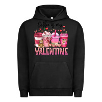 Pigment Black Coffee Is MY Valentine Urban Hoodie - CowhideDigitalArt