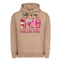 Pigment Burro Coffee Is MY Valentine Urban Hoodie - CowhideDigitalArt