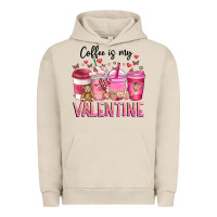 Pigment French Oak Coffee Is MY Valentine Urban Hoodie - CowhideDigitalArt