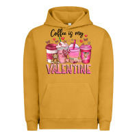 Pigment Peanut Butter Coffee Is MY Valentine Urban Hoodie - CowhideDigitalArt