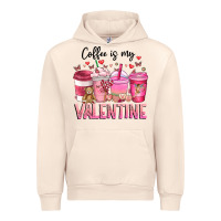Sandshell Coffee Is MY Valentine Urban Hoodie - CowhideDigitalArt