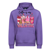Tulip Coffee Is MY Valentine Urban Hoodie - CowhideDigitalArt