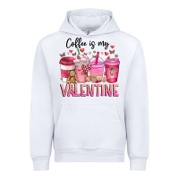 White Coffee Is MY Valentine Urban Hoodie - CowhideDigitalArt