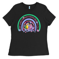 Black easter egg rainbow Ladies Tee - Artiststas