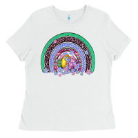 White easter egg rainbow Ladies Tee - Artiststas
