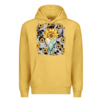 Antique Gold cowhide sunflower gemstone bull skull Premium Hoodie - JahusDesignShop