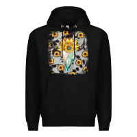 Black cowhide sunflower gemstone bull skull Premium Hoodie - JahusDesignShop