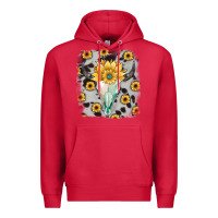 Cardinal cowhide sunflower gemstone bull skull Premium Hoodie - JahusDesignShop