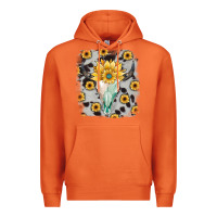 Carrot cowhide sunflower gemstone bull skull Premium Hoodie - JahusDesignShop