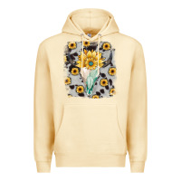 Pina Colada cowhide sunflower gemstone bull skull Premium Hoodie - JahusDesignShop