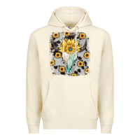 Sandshell cowhide sunflower gemstone bull skull Premium Hoodie - JahusDesignShop