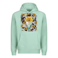 Seafoam cowhide sunflower gemstone bull skull Premium Hoodie - JahusDesignShop