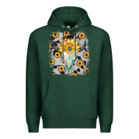 Sports Green cowhide sunflower gemstone bull skull Premium Hoodie - JahusDesignShop