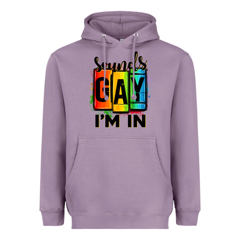 Sounds Gay I'm In Heavyweight Hoodie by OliviaCreatesArt | Teevron