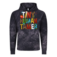 Cloud Black tiny human tamer Vintage Hoodie - NancyCooperArtShop