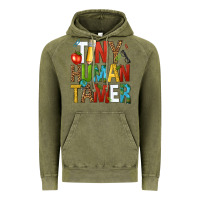 Vintage Olive tiny human tamer Vintage Hoodie - NancyCooperArtShop