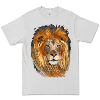Dove Grey Lion Head Premium Tee - LillyAllenDesigns