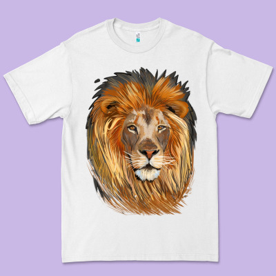 Lion Head Premium Tee Designed By Lillyallendesigns