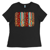 Black christmas socks cookie leopard brushstroke Ladies Tee - AdoDesignShop