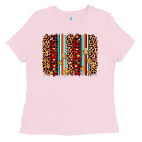 Bubblegum Pink christmas socks cookie leopard brushstroke Ladies Tee - AdoDesignShop