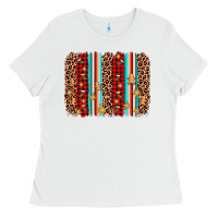 White christmas socks cookie leopard brushstroke Ladies Tee - AdoDesignShop