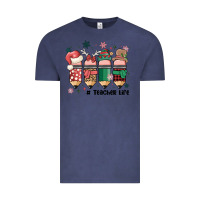 Vintage Denim teacher christmas Vintage Tee - MaliasSmallBusiness