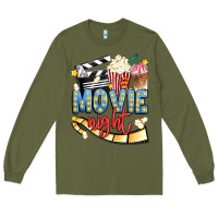 Army Green movie night Long Sleeve Tee - Artiststas