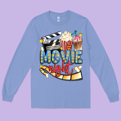 Movie Night Long Sleeve Tee Designed By Artiststas
