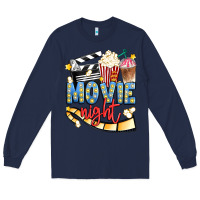 Navy movie night Long Sleeve Tee - Artiststas