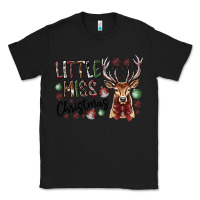 Black little miss christmas Classic Tee - CowhideDigitalArt
