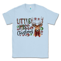 Dusty Blue little miss christmas Classic Tee - CowhideDigitalArt