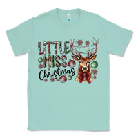 Seafoam little miss christmas Classic Tee - CowhideDigitalArt