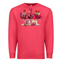 Cardinal valentine's day wine glasses Premium Sweatshirt - OliviaCreatesArt