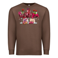 Chestnut valentine's day wine glasses Premium Sweatshirt - OliviaCreatesArt