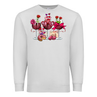 Dove Grey valentine's day wine glasses Premium Sweatshirt - OliviaCreatesArt
