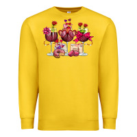 Lemon valentine's day wine glasses Premium Sweatshirt - OliviaCreatesArt