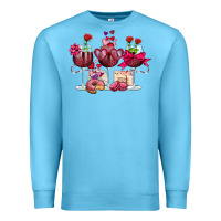 Ocean Blue valentine's day wine glasses Premium Sweatshirt - OliviaCreatesArt