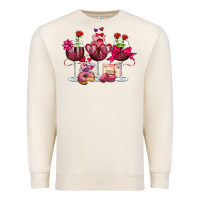 Sandshell valentine's day wine glasses Premium Sweatshirt - OliviaCreatesArt