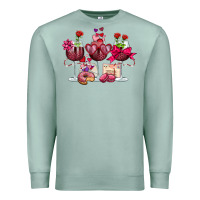 Seafoam valentine's day wine glasses Premium Sweatshirt - OliviaCreatesArt