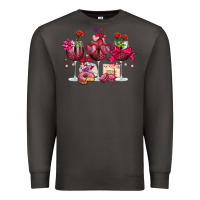 Smoke valentine's day wine glasses Premium Sweatshirt - OliviaCreatesArt