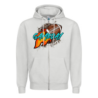 Game Day Leopard Fire And Ball Zipper Hoodie | Teevron