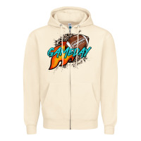 Sandshell Game day leopard fire and ball Zipper Hoodie - HowdyJamesFarm