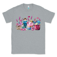 Heather Grey Unicorn Coffee Cups Classic Tee - MaliasSmallBusiness