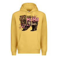 Antique Gold Mama bear mother's day Premium Hoodie - HowdyJamesFarm