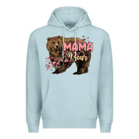 Blue Mist Mama bear mother's day Premium Hoodie - HowdyJamesFarm