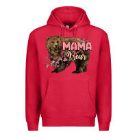 Cardinal Mama bear mother's day Premium Hoodie - HowdyJamesFarm